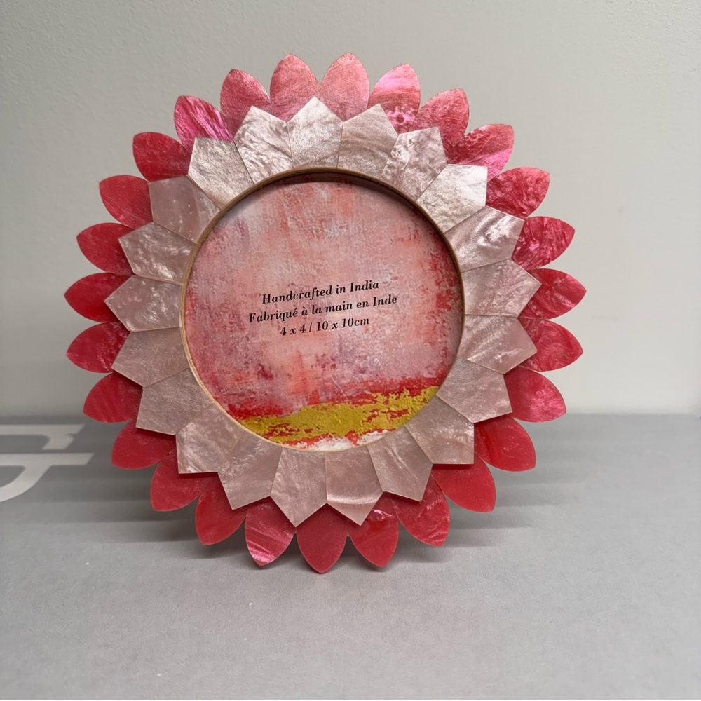 Source Unknown Pink and Red Petal Picture Frame
